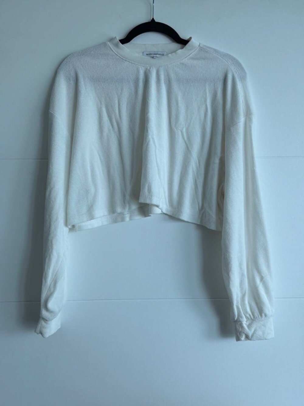 WEWOREWHAT Cropped Top | Womens (Size S) | White